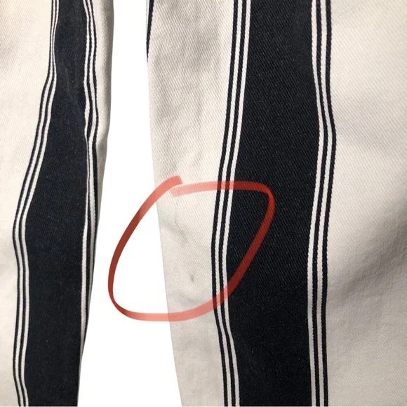 URBAN OUTFITTERS BDG White Black Striped Mom Jeans Size 27 Beetlejuice Halloween - Picture 10 of 10